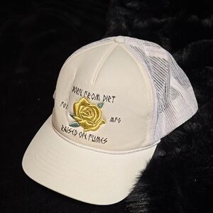 Fox White and Gold Embroidered Cap